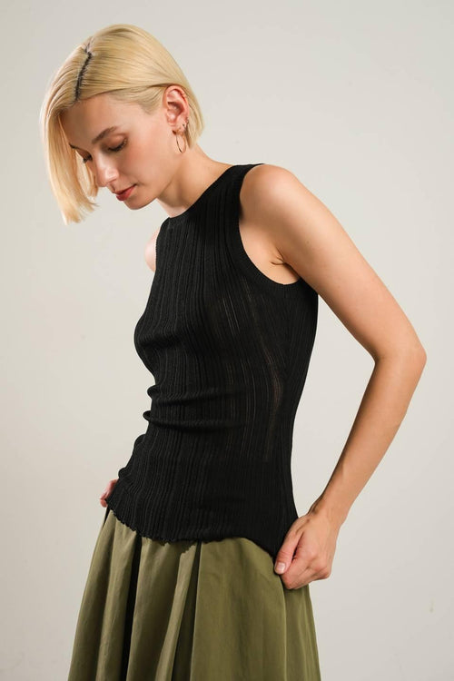 BE RIGHT BACK BLACK SWEATER TOP Flying Tomato