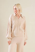 HOLD YOUR GAZE SWEATER KNIT TOP Flying Tomato