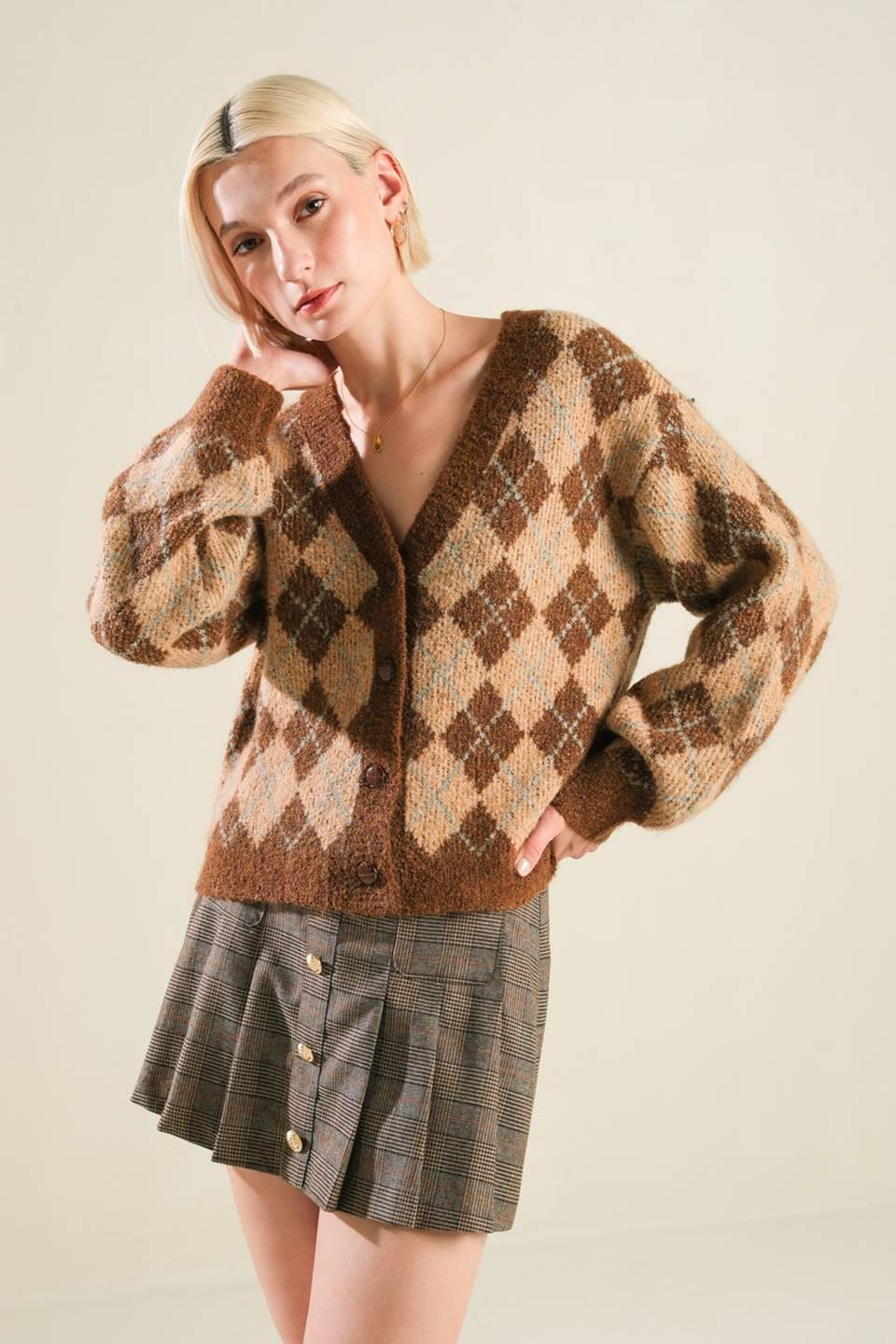 CHAMPAGNE COAST SWEATER CARDIGAN Flying Tomato