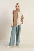 MIXED EMOTIONS COLORBLOCKED SWEATER TOP Flying Tomato