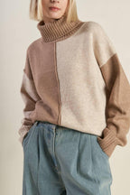 MIXED EMOTIONS COLORBLOCKED SWEATER TOP Flying Tomato