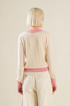HIDDEN REFLECTIONS SWEATER POLO TOP Flying Tomato