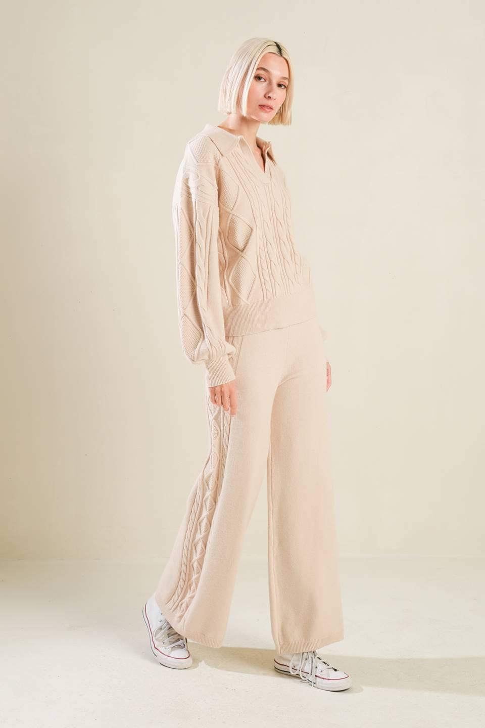 HOLD YOUR GAZE SWEATER KNIT PANTS Flying Tomato