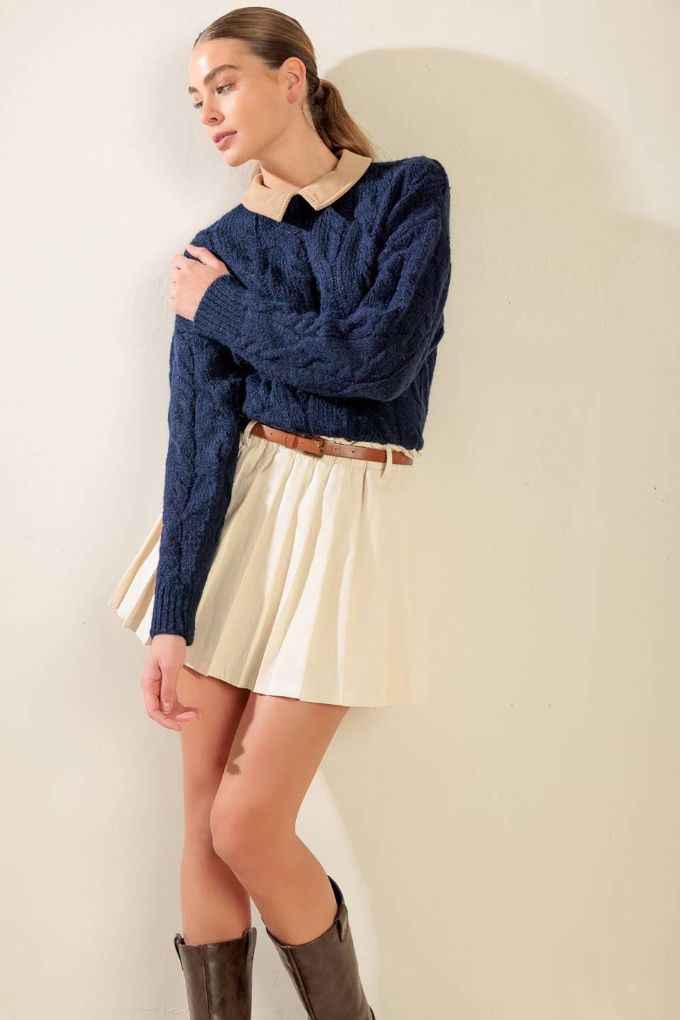 TOTALLY SMITTEN PULLOVER SWEATER TOP Flying Tomato