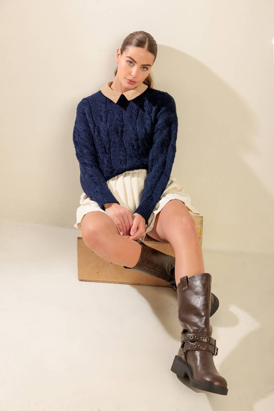 TOTALLY SMITTEN PULLOVER SWEATER TOP Flying Tomato