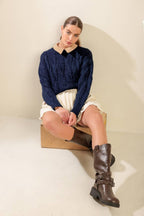 TOTALLY SMITTEN PULLOVER SWEATER TOP Flying Tomato