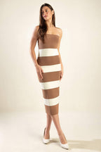 ROMANTIC AFTERNOON SWEATER MIDI TUBE DRESS Flying Tomato