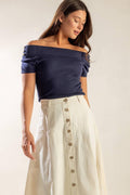 TIME FOR TEA OFF SHOULDER SWEATER TOP Flying Tomato