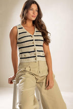 INTO THE NATURAL SWEATER KNIT VEST Flying Tomato