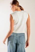 NOTHING LIKE IT WHITE KNIT VEST Flying Tomato