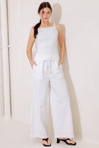 BIT OF SUNSHINE WHITE SWEATER KNIT TANK TOP Flying Tomato