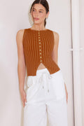 WHEN ON DOOR OPENS SWEATER KNIT TOP Flying Tomato