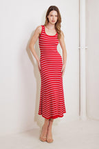 SOFT SIDE OF RED KNIT MIDI DRESS Flying Tomato
