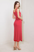 SOFT SIDE OF RED KNIT MIDI DRESS Flying Tomato