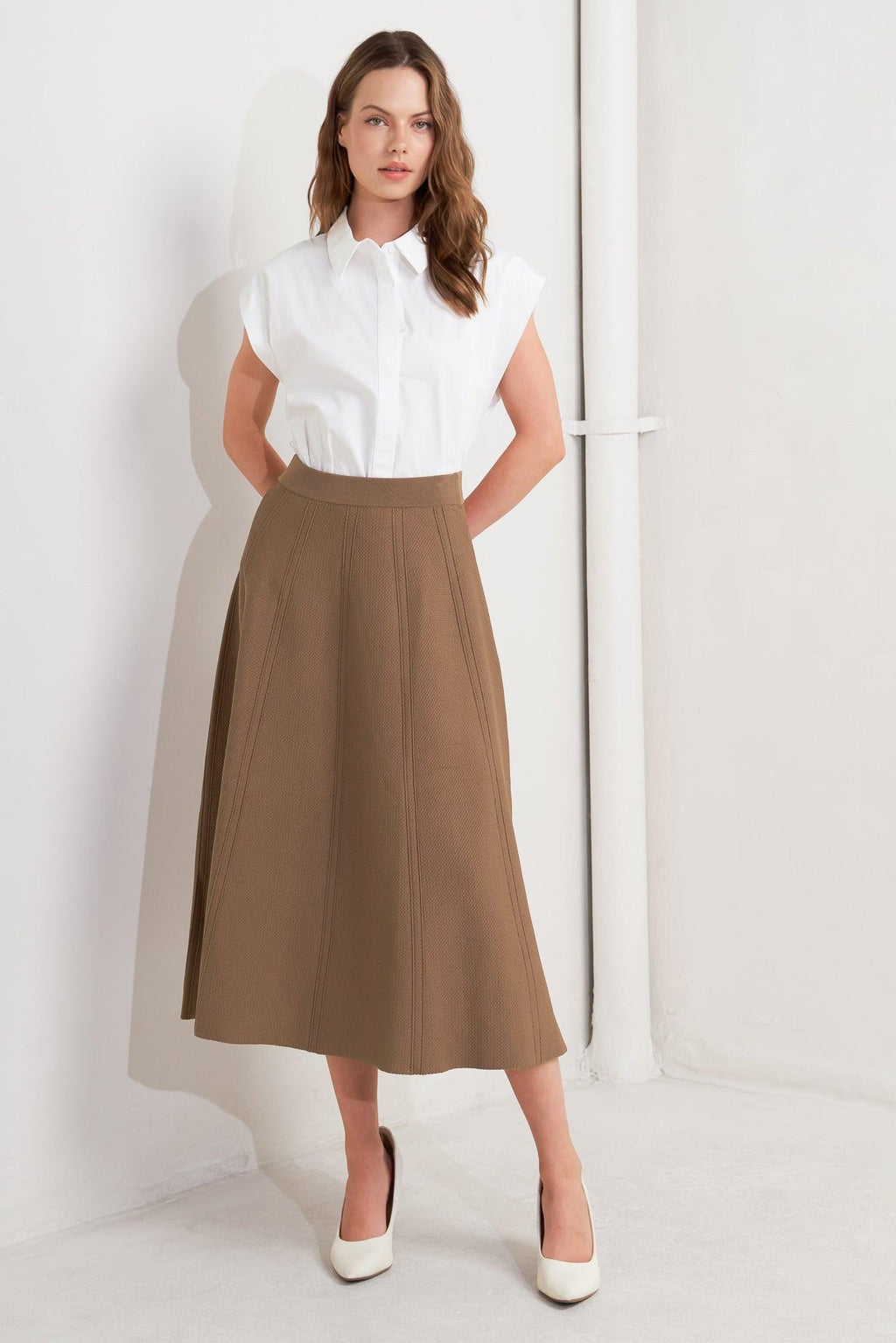 LATTE LANE SWEATER KNIT CIRCLE SKIRT Flying Tomato