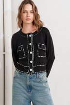 MONO FRAME SWEATER KNIT TOP Flying Tomato