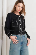 MONO FRAME SWEATER KNIT TOP Flying Tomato