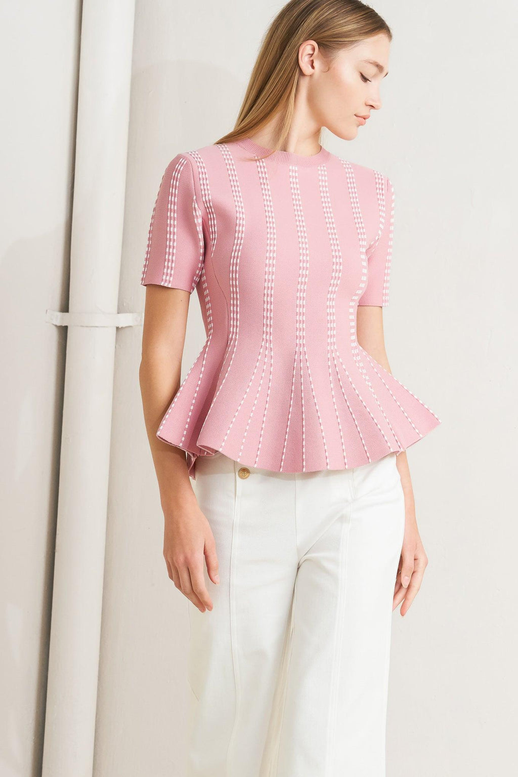 EVENING RUSTLE JACQUARD SWEATER TOP Flying Tomato