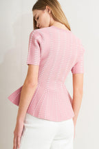 EVENING RUSTLE JACQUARD SWEATER TOP Flying Tomato