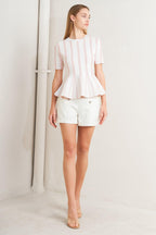 EVENING RUSTLE JACQUARD SWEATER TOP Flying Tomato