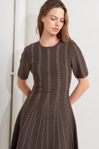DOT DANCE SWEATER KNIT MIDI DRESS Flying Tomato