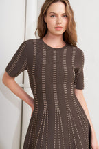 DOT DANCE SWEATER KNIT MIDI DRESS Flying Tomato