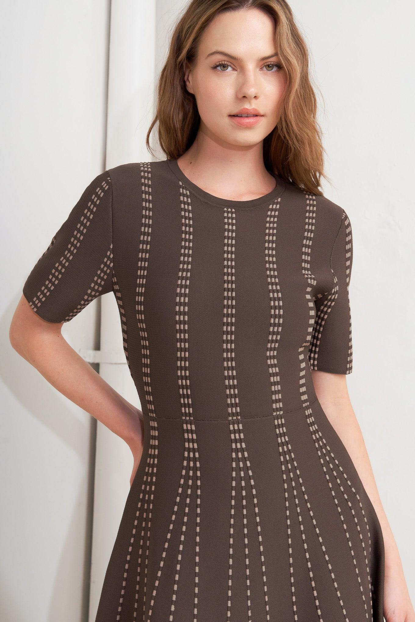 DOT DANCE SWEATER KNIT MIDI DRESS Flying Tomato