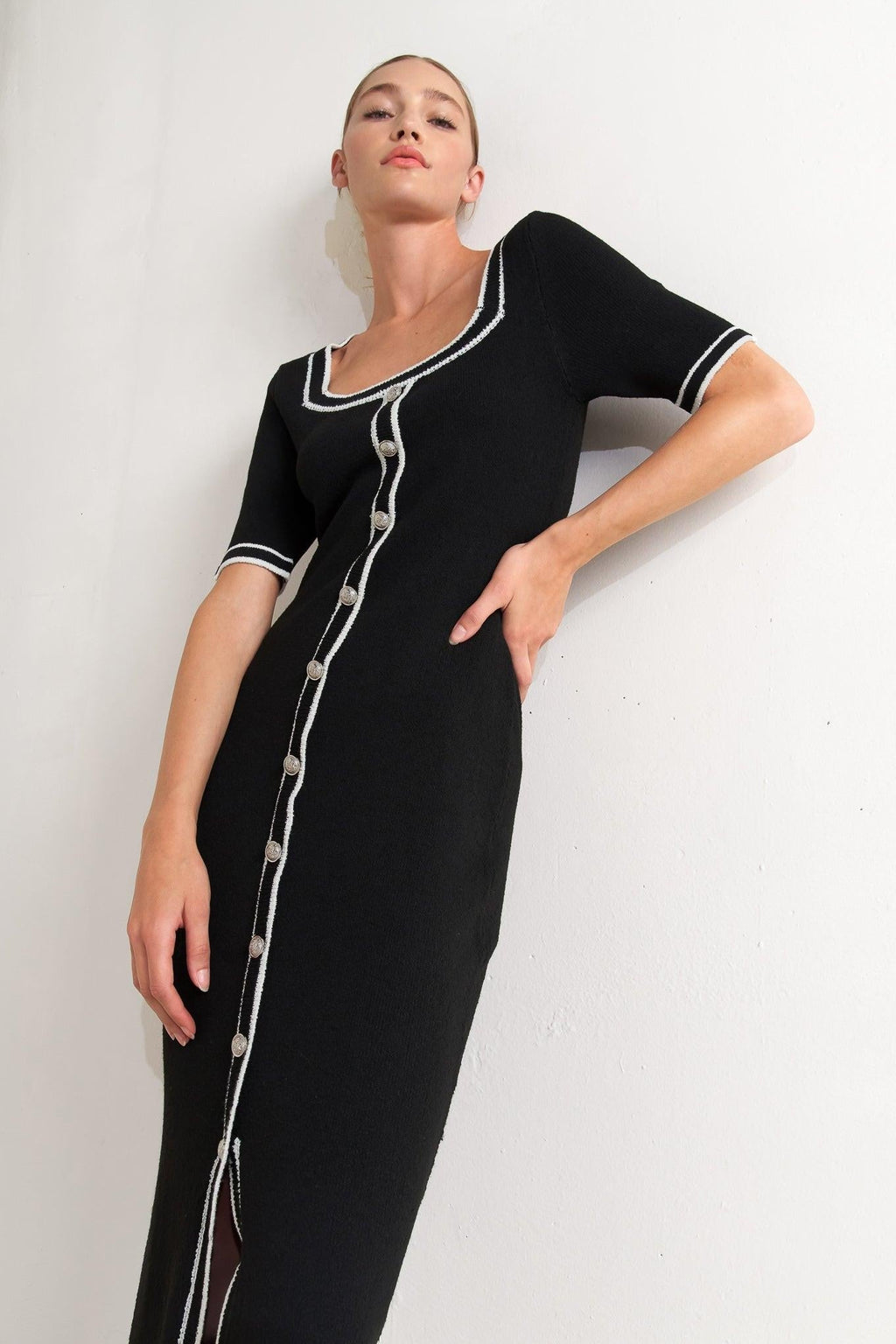 MODERN CLASSIC SWEATER KNIT MIDI DRESS Flying Tomato