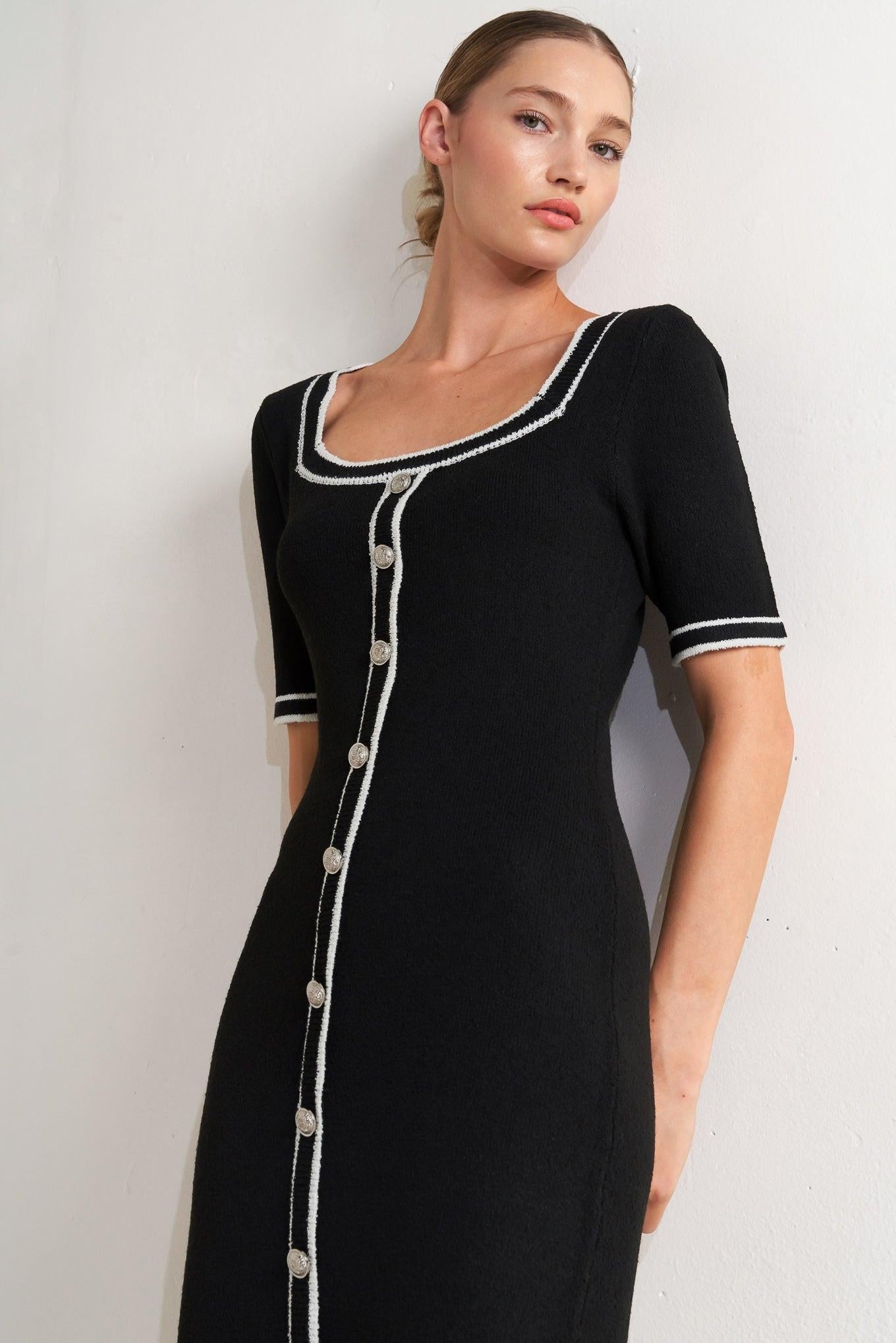 MODERN CLASSIC SWEATER KNIT MIDI DRESS Flying Tomato