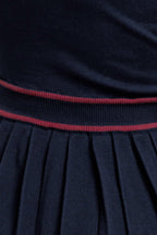BERRY STRIPE SWEATER MINI DRESS Flying Tomato
