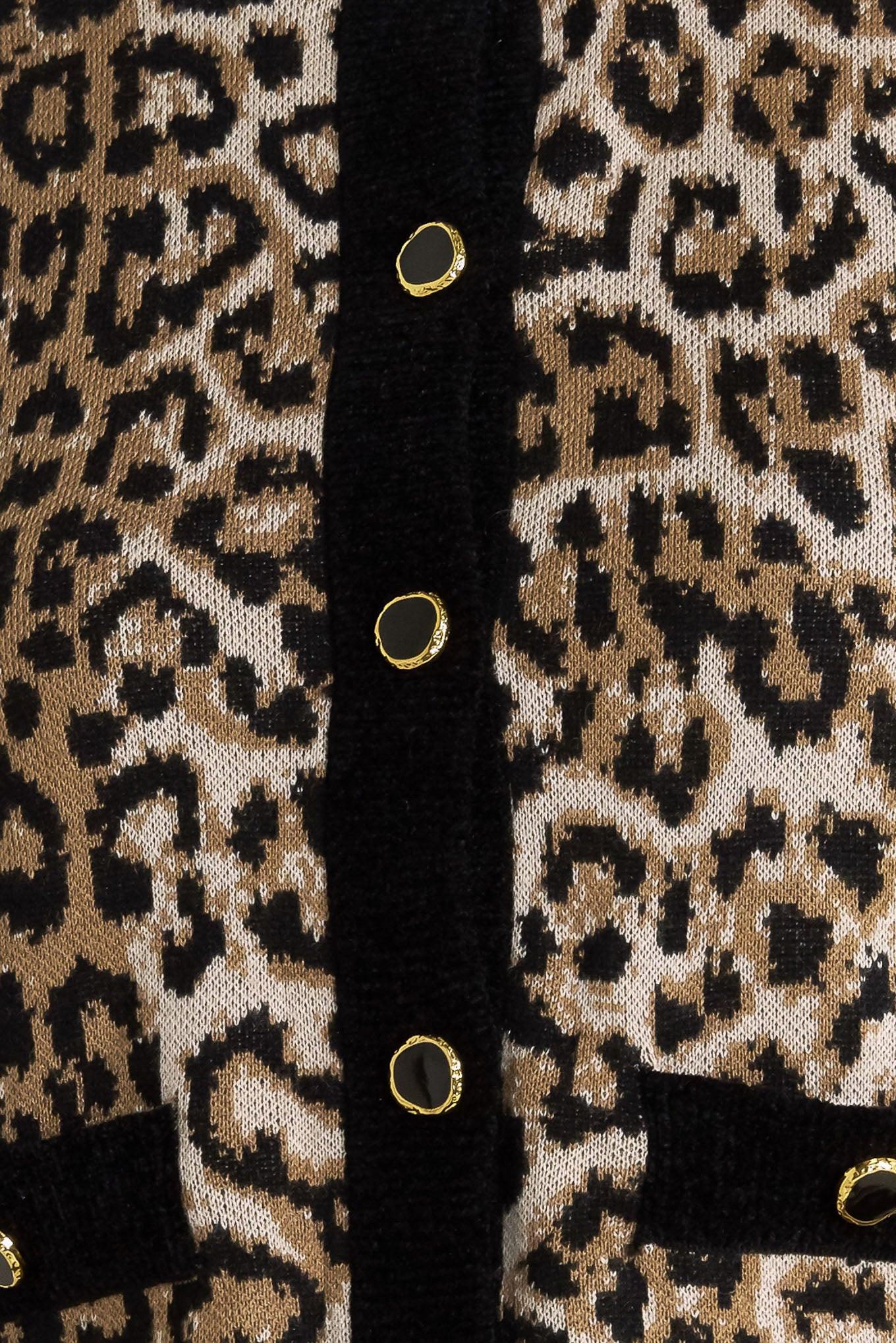URBAN GODDESS LEOPARD SWEATER CARDIGAN Flying Tomato