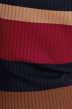 FALL RHYTHM COLOR BLOCKED MIDI SWEATER DRESS Flying Tomato