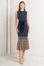 SMOOTH WEIGHTED FEEL KNIT MIDI DRESS Flying Tomato