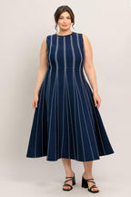PERFECTLY POISED JACQUARD SWEATER MIDI DRESS Flying Tomato