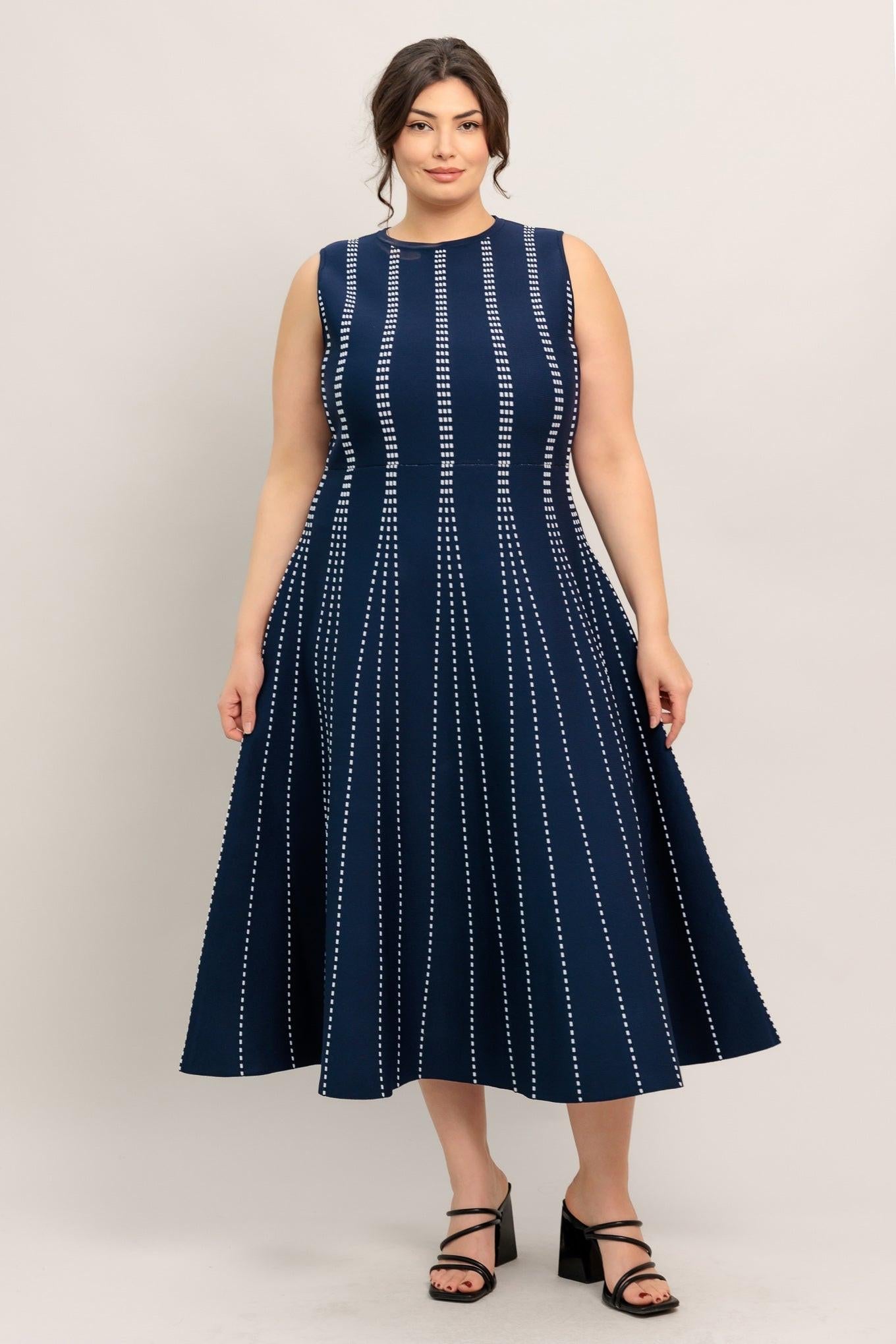 PERFECTLY POISED JACQUARD SWEATER MIDI DRESS Flying Tomato