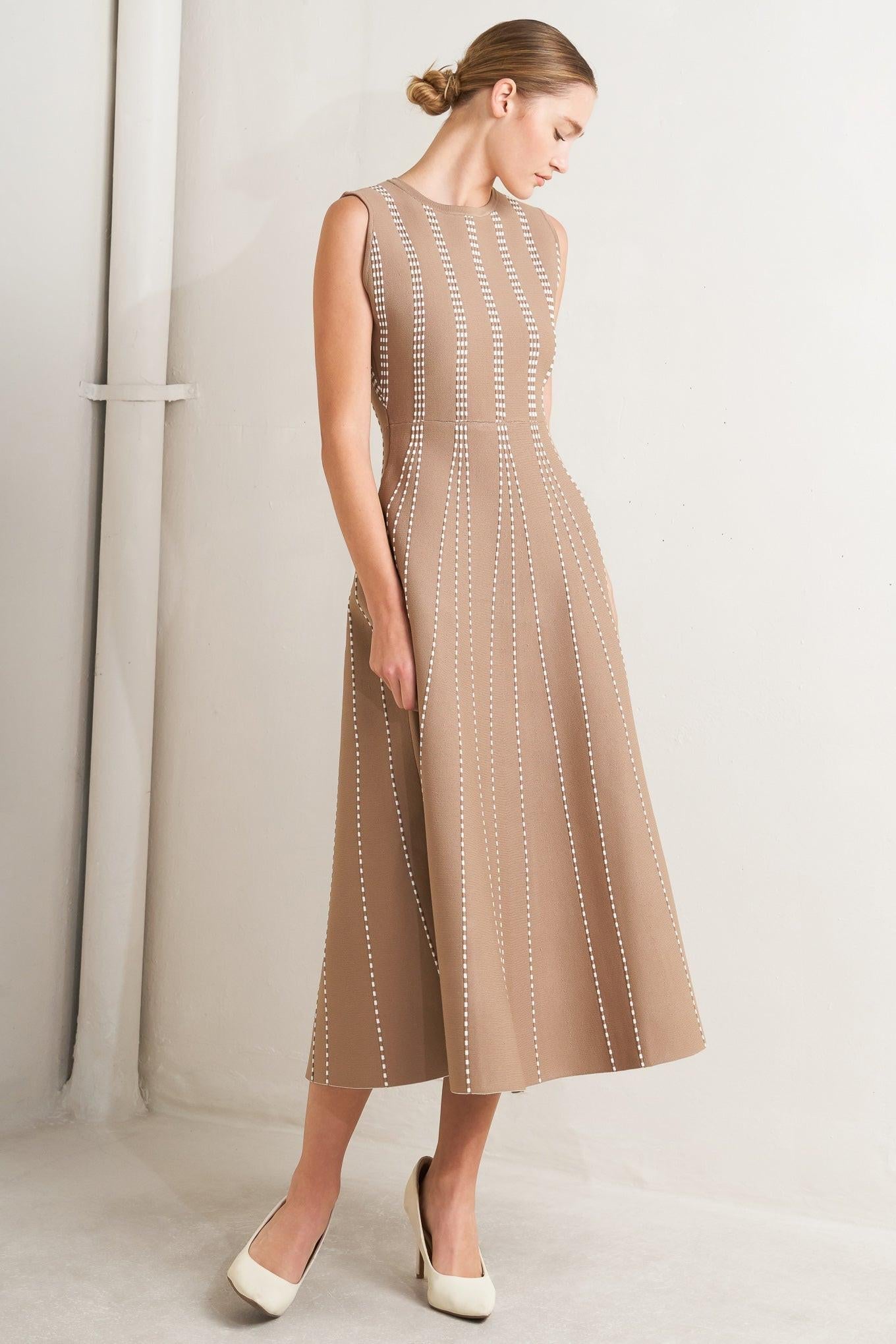 PERFECTLY POISED JACQUARD SWEATER MIDI DRESS Flying Tomato