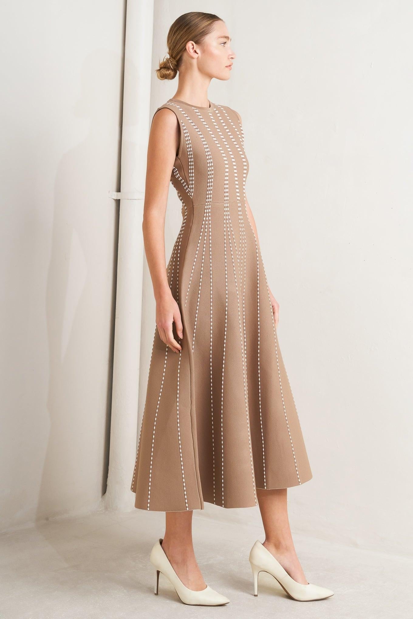 PERFECTLY POISED JACQUARD SWEATER MIDI DRESS Flying Tomato
