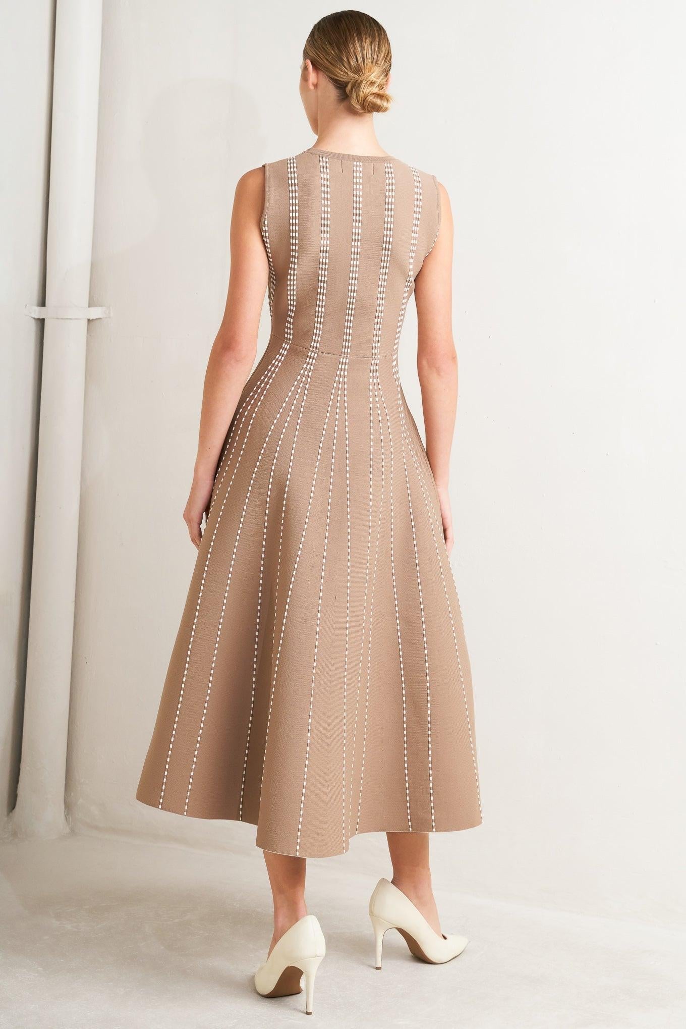 PERFECTLY POISED JACQUARD SWEATER MIDI DRESS Flying Tomato