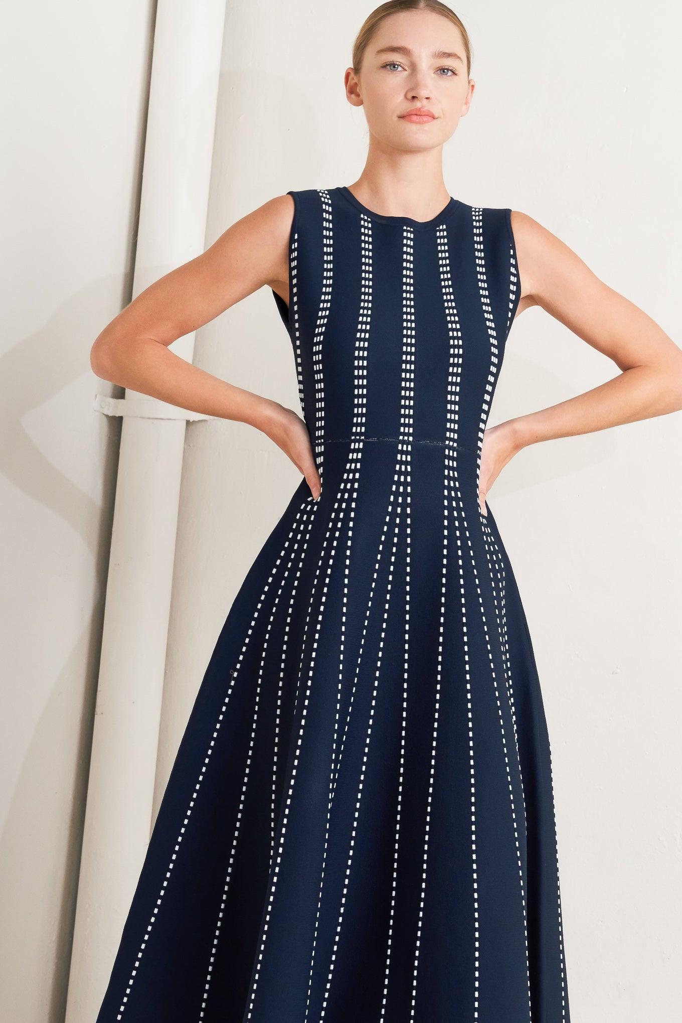 PERFECTLY POISED JACQUARD SWEATER MIDI DRESS Flying Tomato