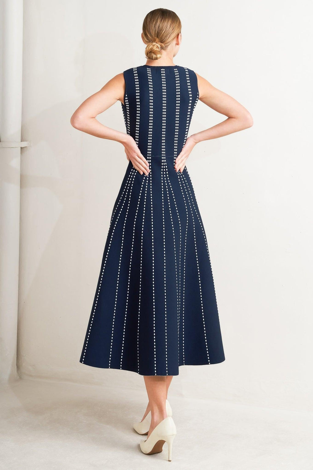 PERFECTLY POISED JACQUARD SWEATER MIDI DRESS Flying Tomato
