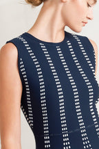 PERFECTLY POISED JACQUARD SWEATER MIDI DRESS Flying Tomato