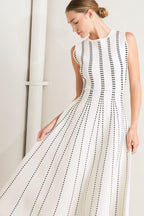 PERFECTLY POISED JACQUARD SWEATER MIDI DRESS Flying Tomato