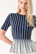 EASY SUMMER STRIPE SWEATER KNIT TOP Flying Tomato