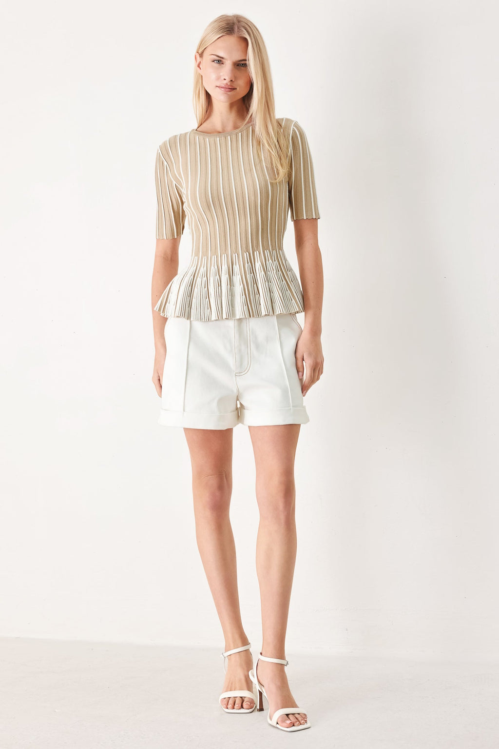 EASY SUMMER STRIPE SWEATER KNIT TOP Flying Tomato