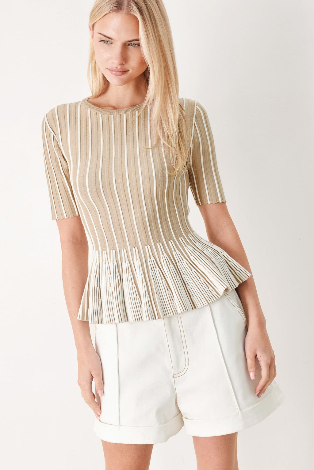 EASY SUMMER STRIPE SWEATER KNIT TOP Flying Tomato