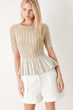 EASY SUMMER STRIPE SWEATER KNIT TOP Flying Tomato