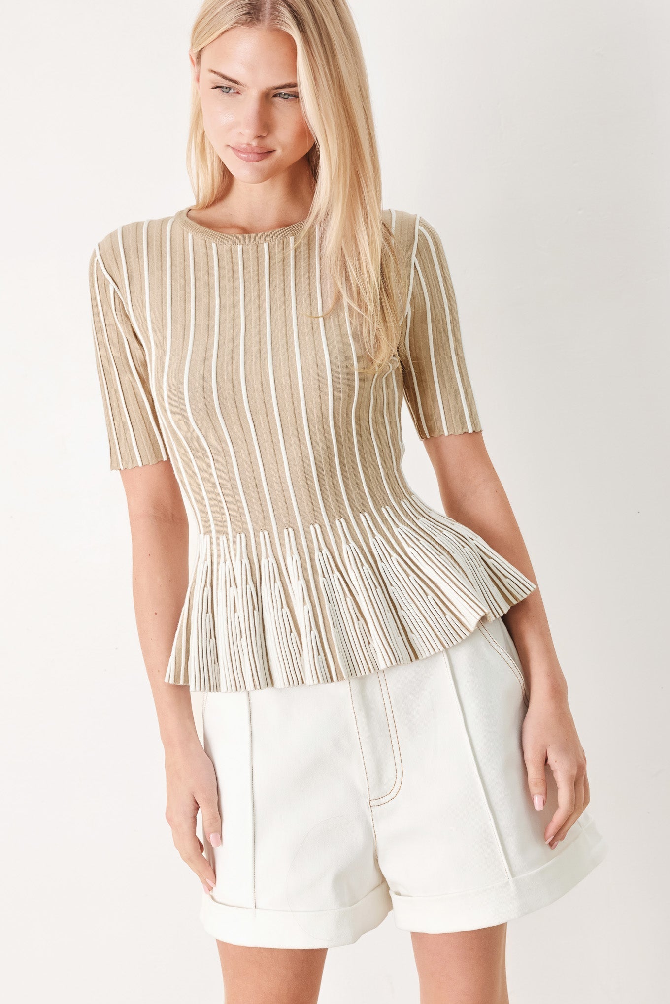 EASY SUMMER STRIPE SWEATER KNIT TOP Flying Tomato