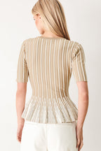 EASY SUMMER STRIPE SWEATER KNIT TOP Flying Tomato