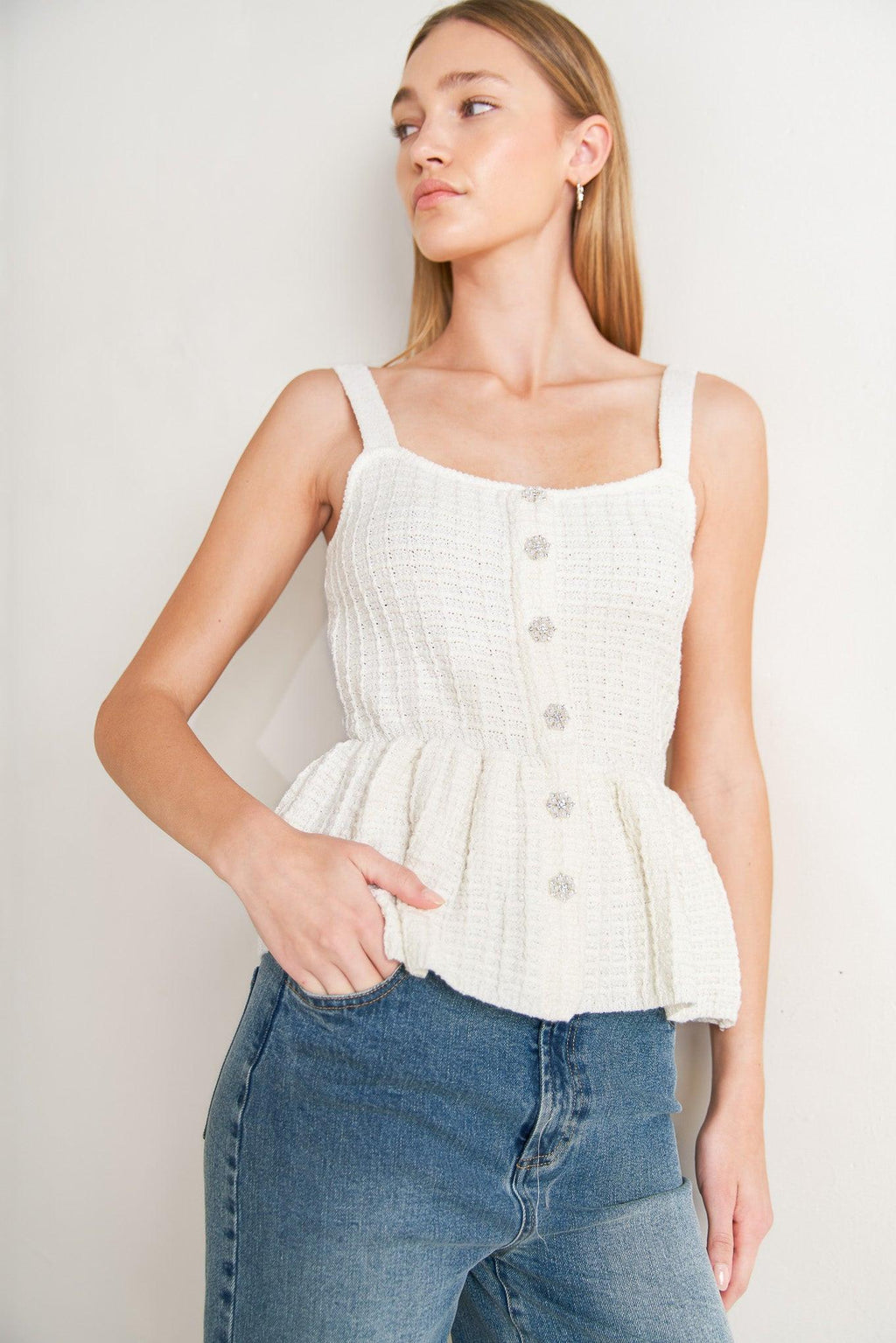 [PREORDER] SUNDAY IN SANTORINI SWEATER KNIT TOP Flying Tomato