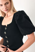 HEARTS ON YOU SWEATER KNIT TOP Flying Tomato